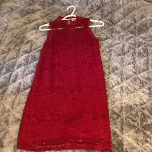 Red velvet lace dress, worn only once.
